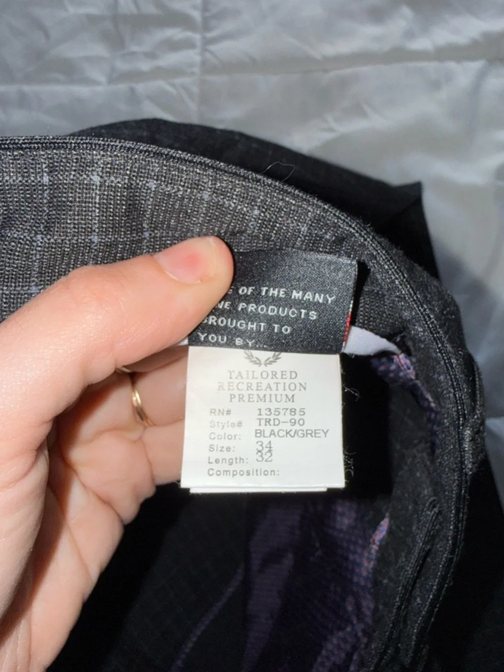 Like New T.R Premium Men’s Plaid Straight Leg Wool Trousers Size 34
